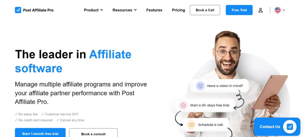 Post Affiliate Pro website